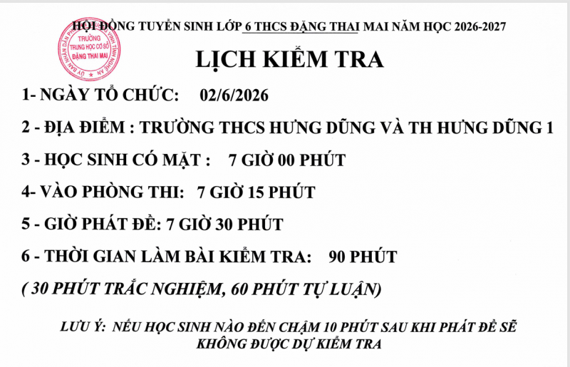 THÔNG BÁO TUYỂN SINH SỐ 2